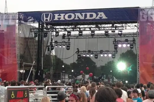 One of two stages at Governors Ball yesterday